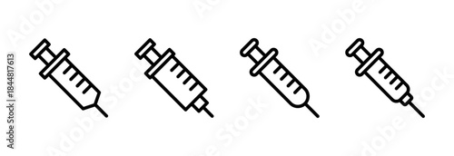 Syringe icon vector illustration. injection sign and symbol. vaccine icon