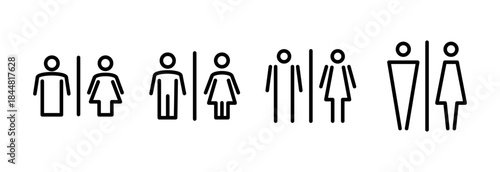 Toilet icon vector illustration. Girls and boys restrooms sign and symbol. bathroom sign. wc, lavatory