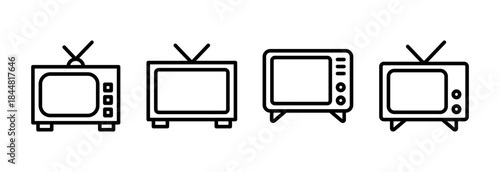 Tv icon vector illustration. television sign and symbol