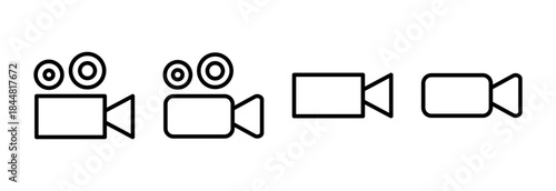 Video icon vector illustration. video camera sign and symbol. movie sign. cinema