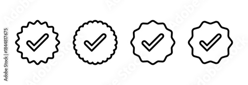 verified icon vector illustration. verification check mark. approved sign and symbol