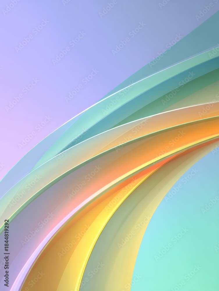 Obraz premium Gradient Lights Create a Pastel Festival Scene at Twilight With Smooth Lines and Gentle Colors for a Minimal Visual Experience