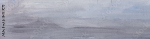 Horizontal gray background with gouache paints strokes.