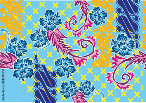 Floral motifs as inspiration for various printing needs, Indonesian Batik