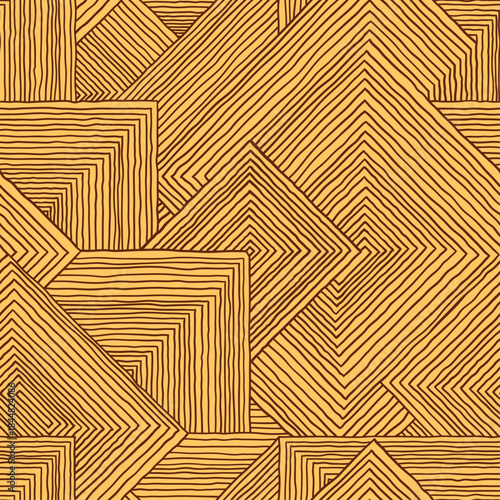 Line Doodle Seamless Pattern 83 - Parquet Weave