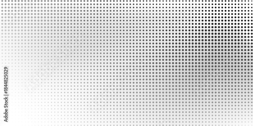 halftone faded gradient texture. grunge halftone grit background. white and black sand noise wallpaper. retro pixilated vector backdrop.eps.10.