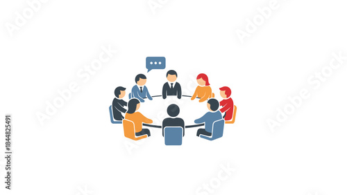 Diverse group of professionals collaborating around a conference table.