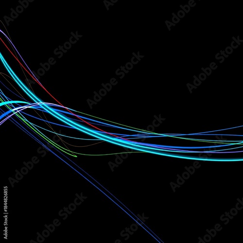 Colorful Abstract Light Trails