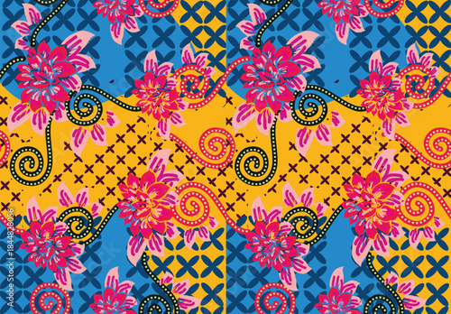 Floral motifs as inspiration for various printing needs, Indonesian Batik