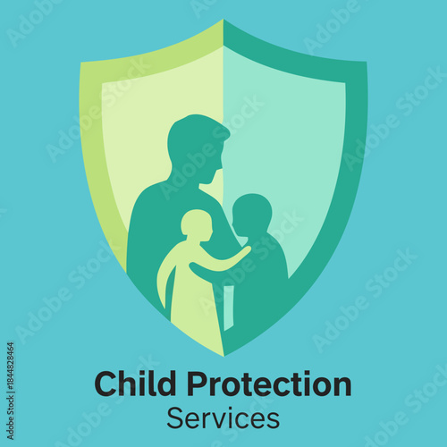 Emblematic of robust child protection services, this graphic symbolizes family safety, dedicated care, and a secure environment, ensuring the well-being and security of all children
