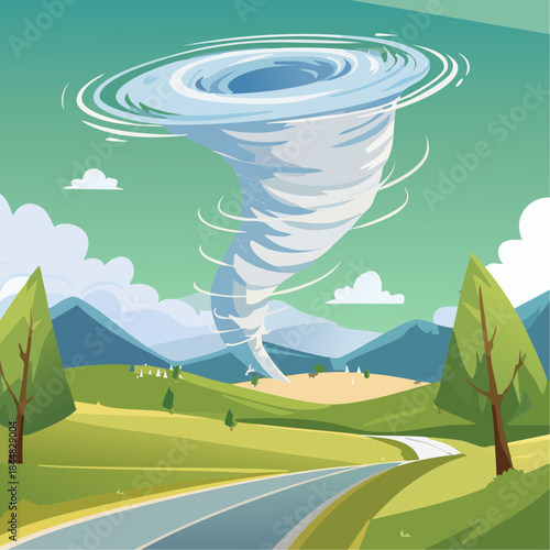 Hurricane in its beauty in nature