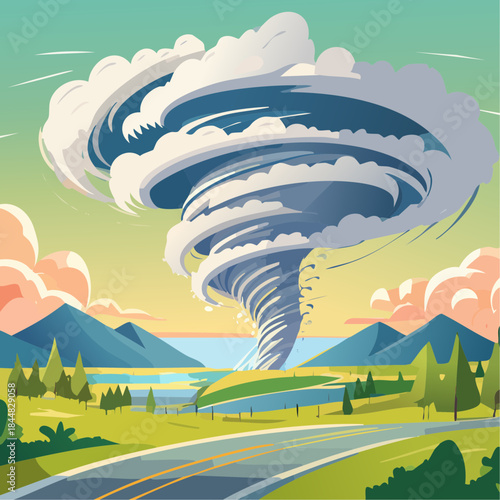 Hurricane in its beauty in nature