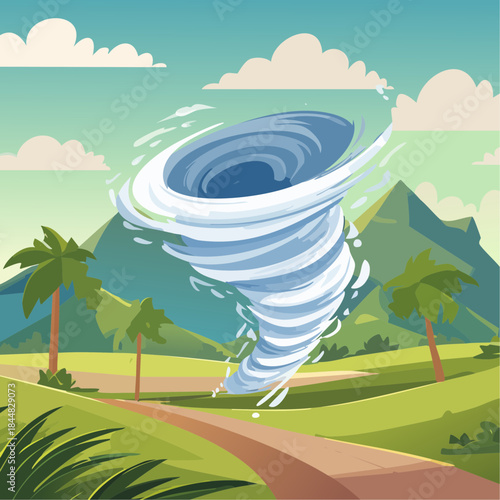 Hurricane in its beauty in nature