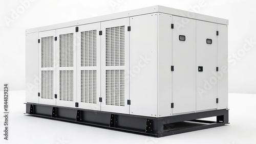 Industrial Power Generator Unit with Ventilation Enclosure