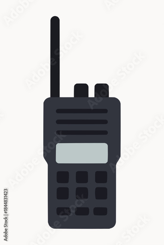 Walkie Talkie Radio Device Flat Illustration  
