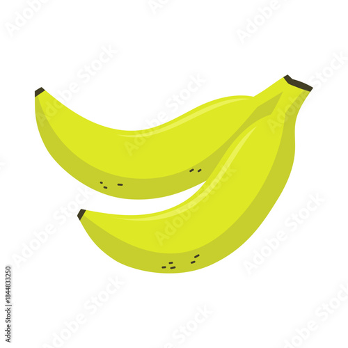 Illustration of Two Yellow Bananas