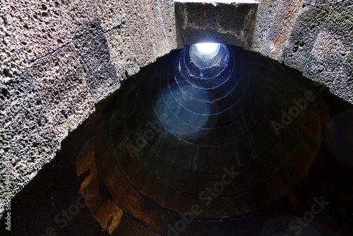 Detail of Santa Cristina sacred well in sardinia, italy