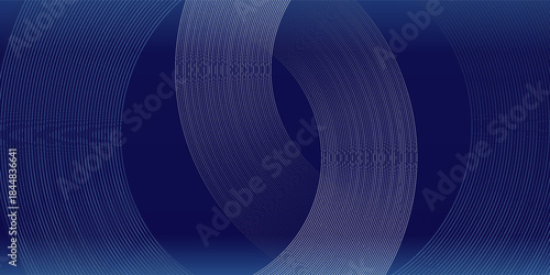 Abstract blue background with glowing curved lines. Shiny blue swirl curve lines design. Spiral lines. Geometric oval pattern. Futuristic technology concept. Vector illustration