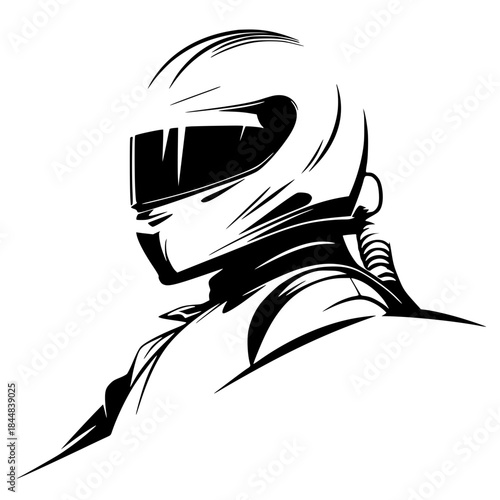 Racer silhouette vector design
