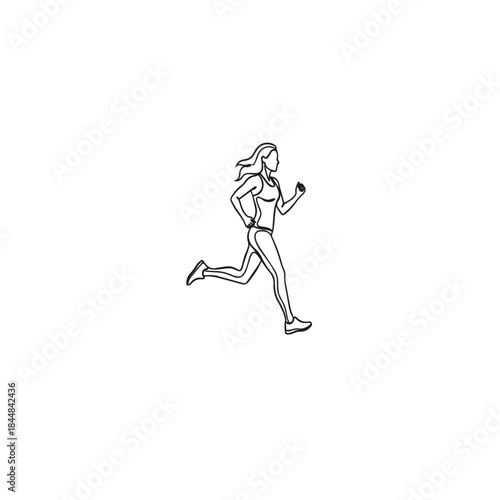 Running Woman Silhouette