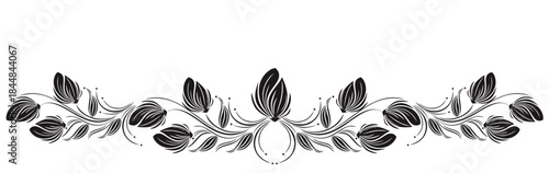 Tulip Flower Sketch Collection. Black and white flower drawings. With attractive black and white lines on a white background. Hand-Drawn Botanical Illustrations for invitations, greeting cards, etc. V