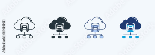 Data Center Multiple Style Icon Collection
