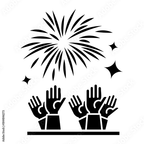 new year Solid icon