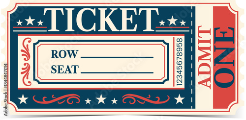 Ticket. Vector illustration.