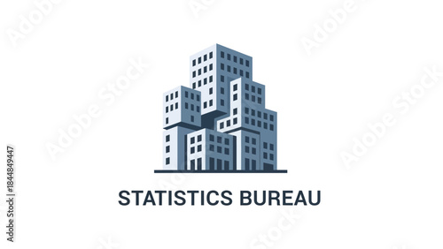 Statistics Bureau Building Logo Design.