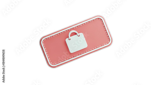 Shopping Bag on Price Tag - Online Shopping Concept