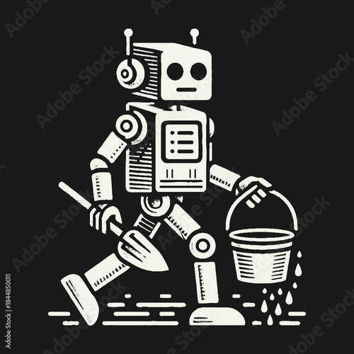 Robot Cleaning: A Robotic Helper with Shovel and Bucket.