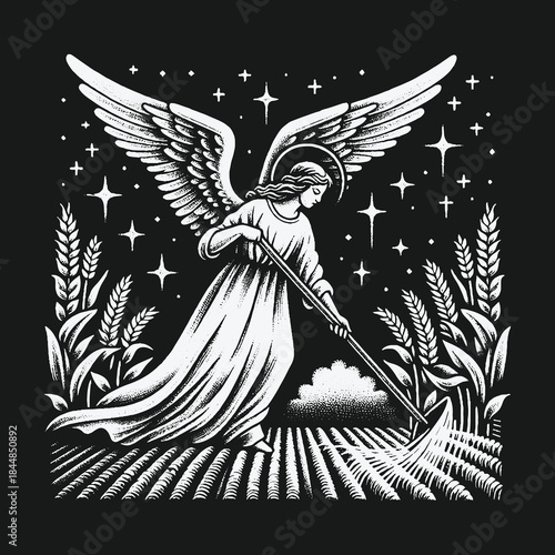Angel of Harvest: Celestial Guardian of the Fields.