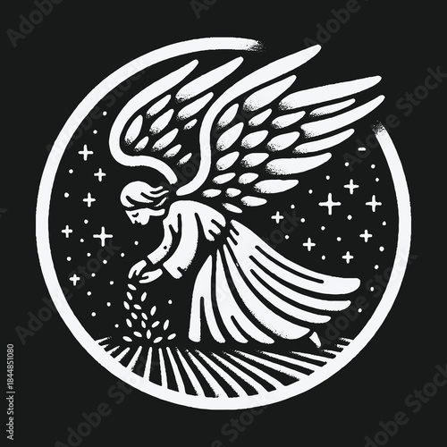 Angel of Harvest: A Symbolic Illustration of Abundance and Growth.