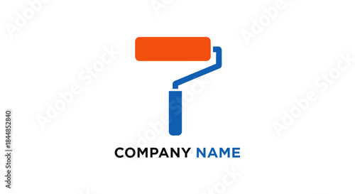 Paint Roller Icon for Painting and Renovation Services with Bold Colors.