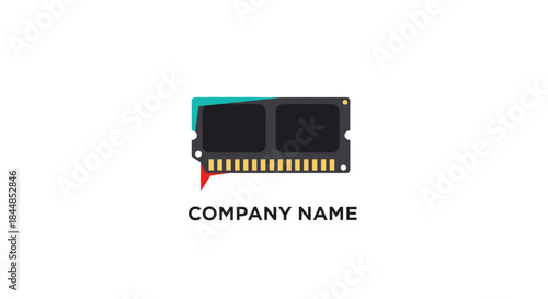 RAM Memory Chip Logo Design for Technology Company Branding.