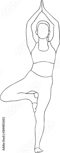 Yoga Pose Illustration - Fitness Art