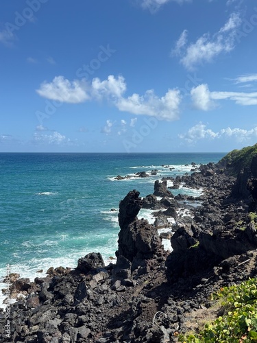 volcanic rock in the sea