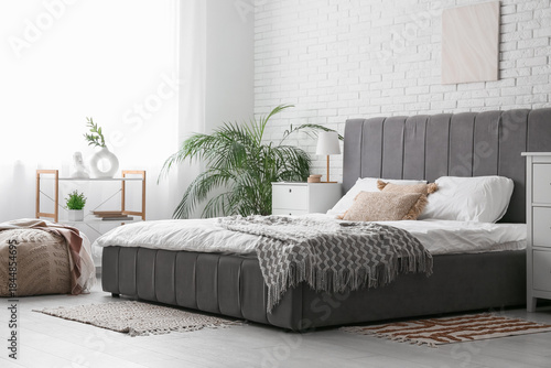 Interior of modern bedroom ...
