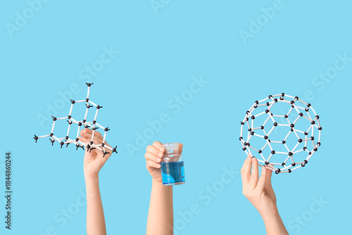 Female hands holding bottle...