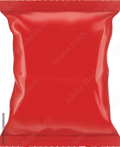 red pillow isolated on white