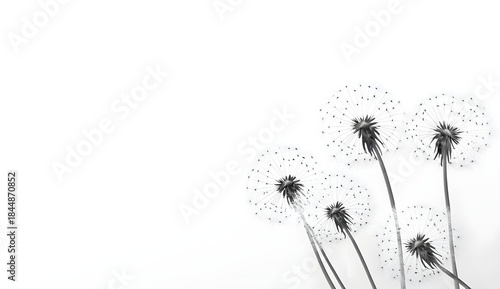 Wallpaper Mural dandelion on white background Torontodigital.ca