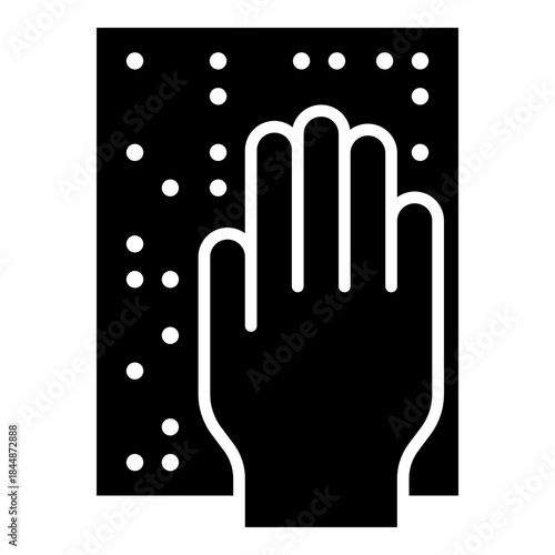 Braille glyph solid icon
