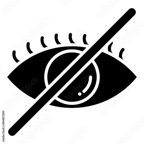  Blind, can't see, disabled, hide glyph solid icon