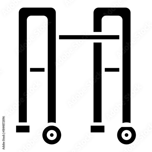 Walker, walking frame glyph solid icon