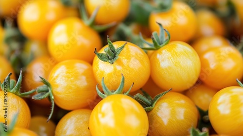 Close up of yellow cherry tomatoes