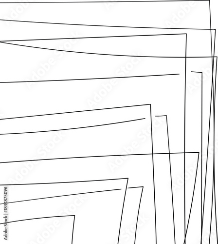 Angular lines intersect, simulating stacks of flat formations or objects.