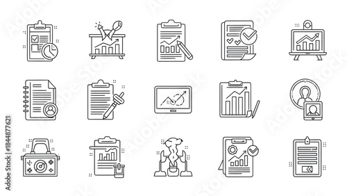 Landmarks and Monuments Vector Icons Set for Web and Design