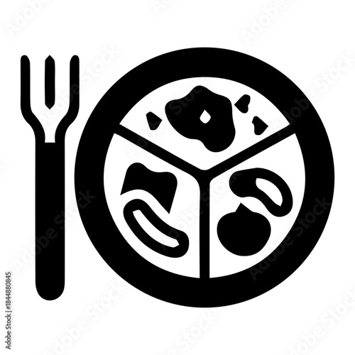 Dinner Plate with Fork Icon