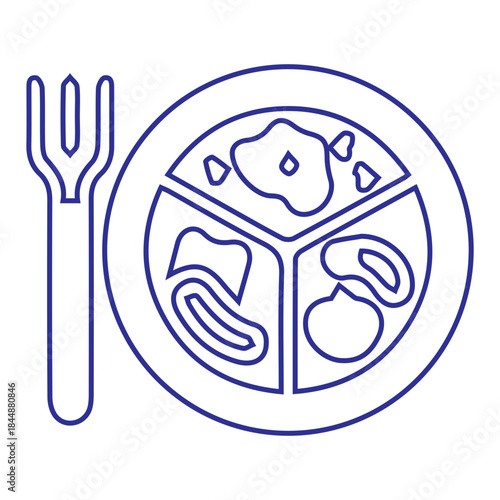 Meal Plate and Fork Icon