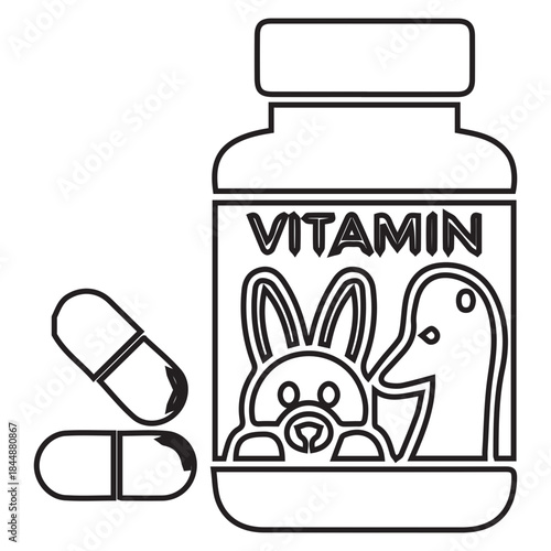Pet Vitamin Bottle